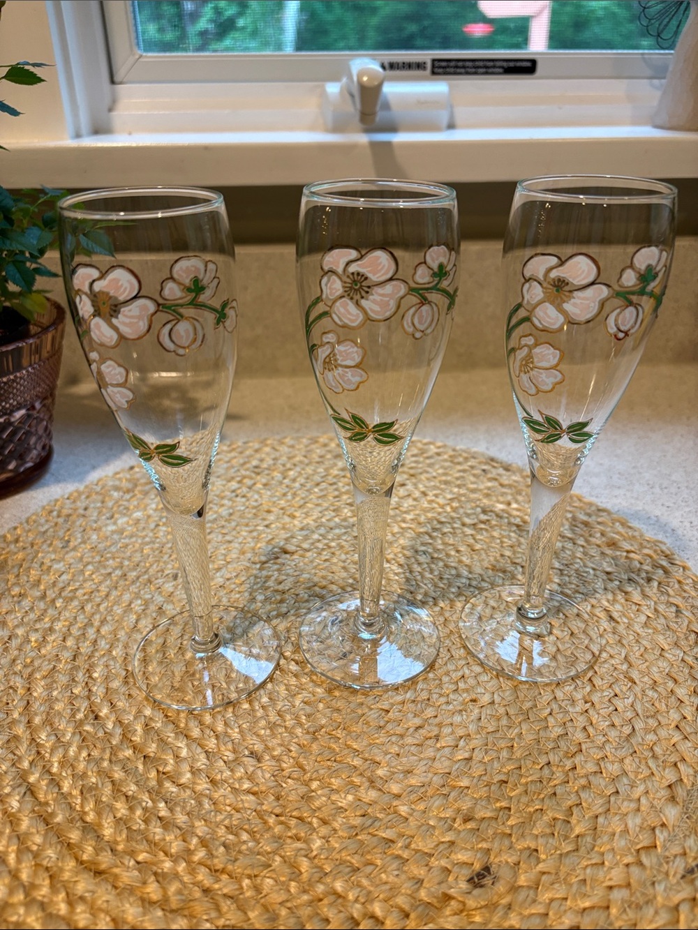Set of (3) Perrier Jouet Champagne Glasses